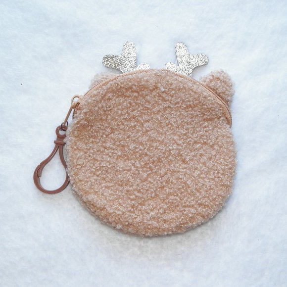 Adorable Tan Reindeer Kids Bag Clip Stocking Stuffer New - Picture 2 of 2